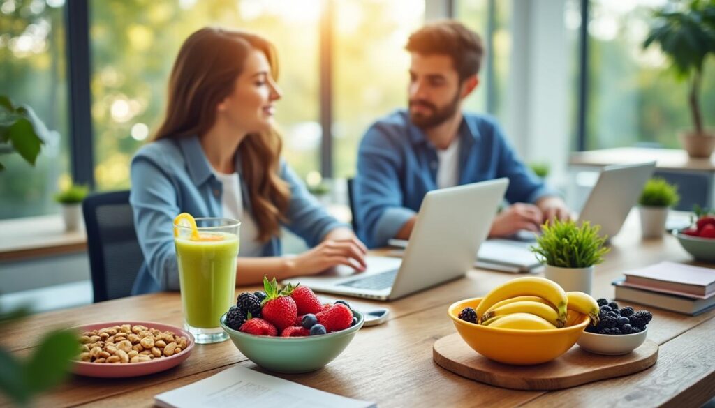 découvrez des astuces simples et efficaces pour optimiser votre alimentation au bureau et maintenir une énergie constante tout au long de la journée.